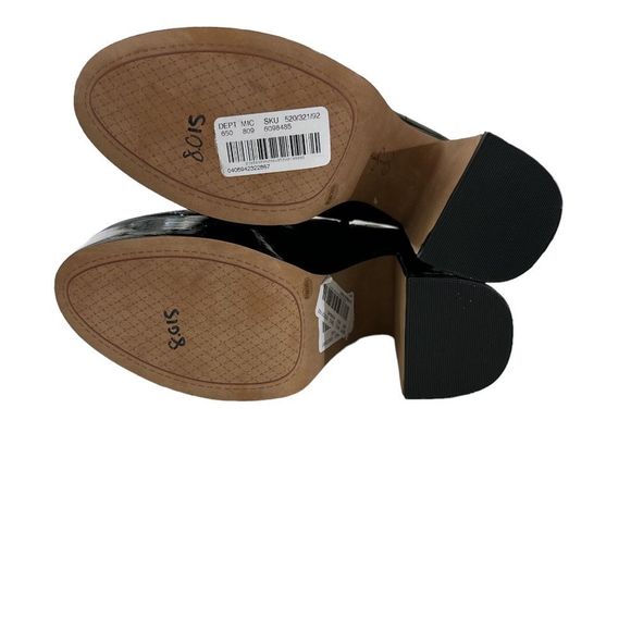 NWT Jessica Simpson Black Vegan Patent Madlaina Platform Bootie 8.5 - Picture 11 of 11